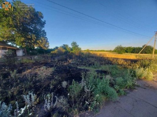 На Миколаївщині за добу через російську агресію спалахнули п’ять пожеж