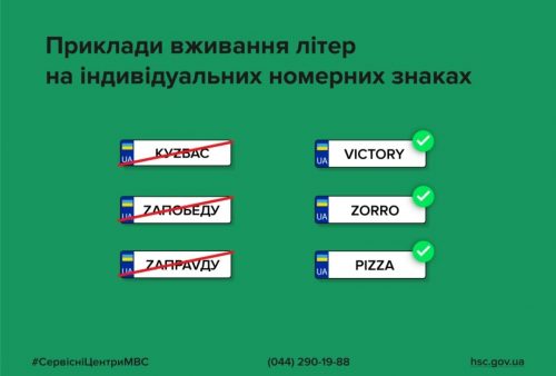 В Україні заборонили використовувати літери Z та V на номерних знаках