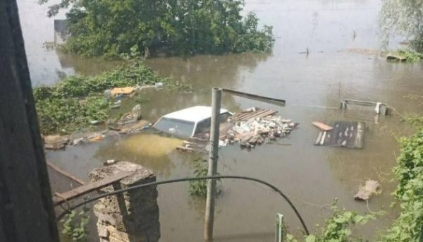 В окупованих Олешках є перші загиблі внаслідок затоплення