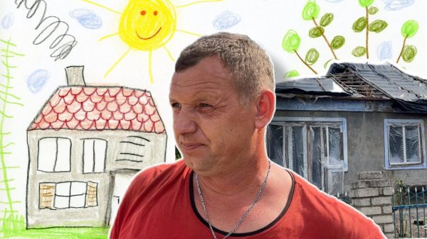 Багатодітний батько з Миколаївщини відновлює зруйнований будинок для своєї родини